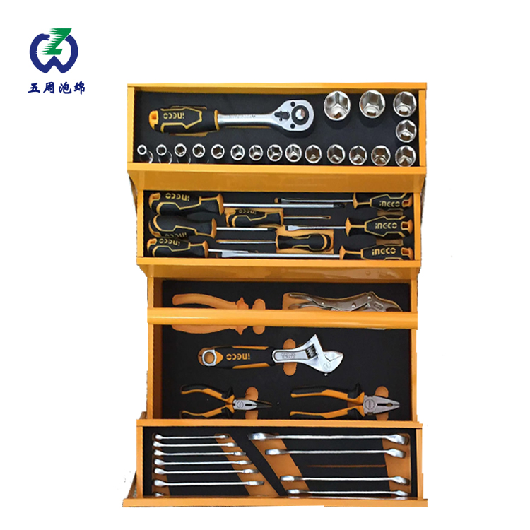 EVA泡綿內襯在五金機械工具箱里常見應用